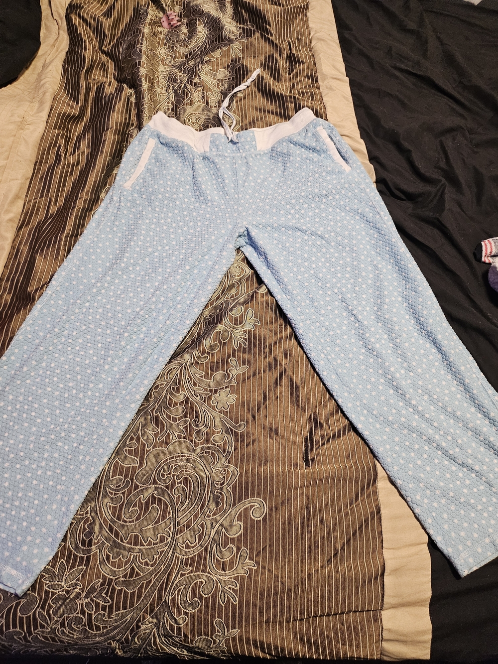 Nautica Light Blue Polka Dot Lounge Pajama Pants